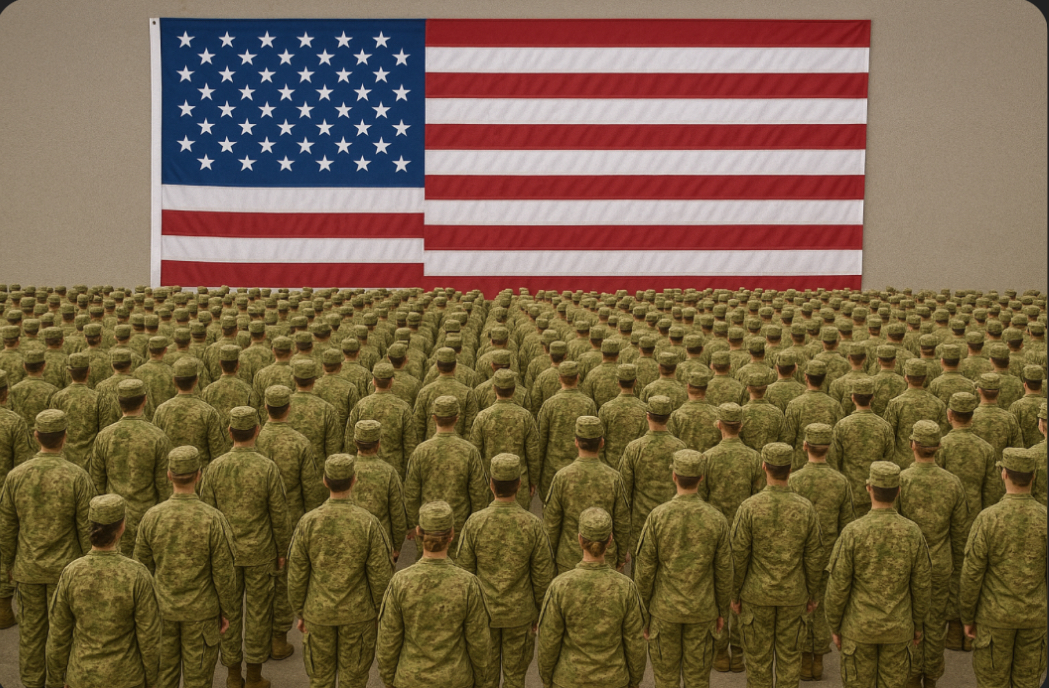 Standard photo of the United States Military, many diverse groups 