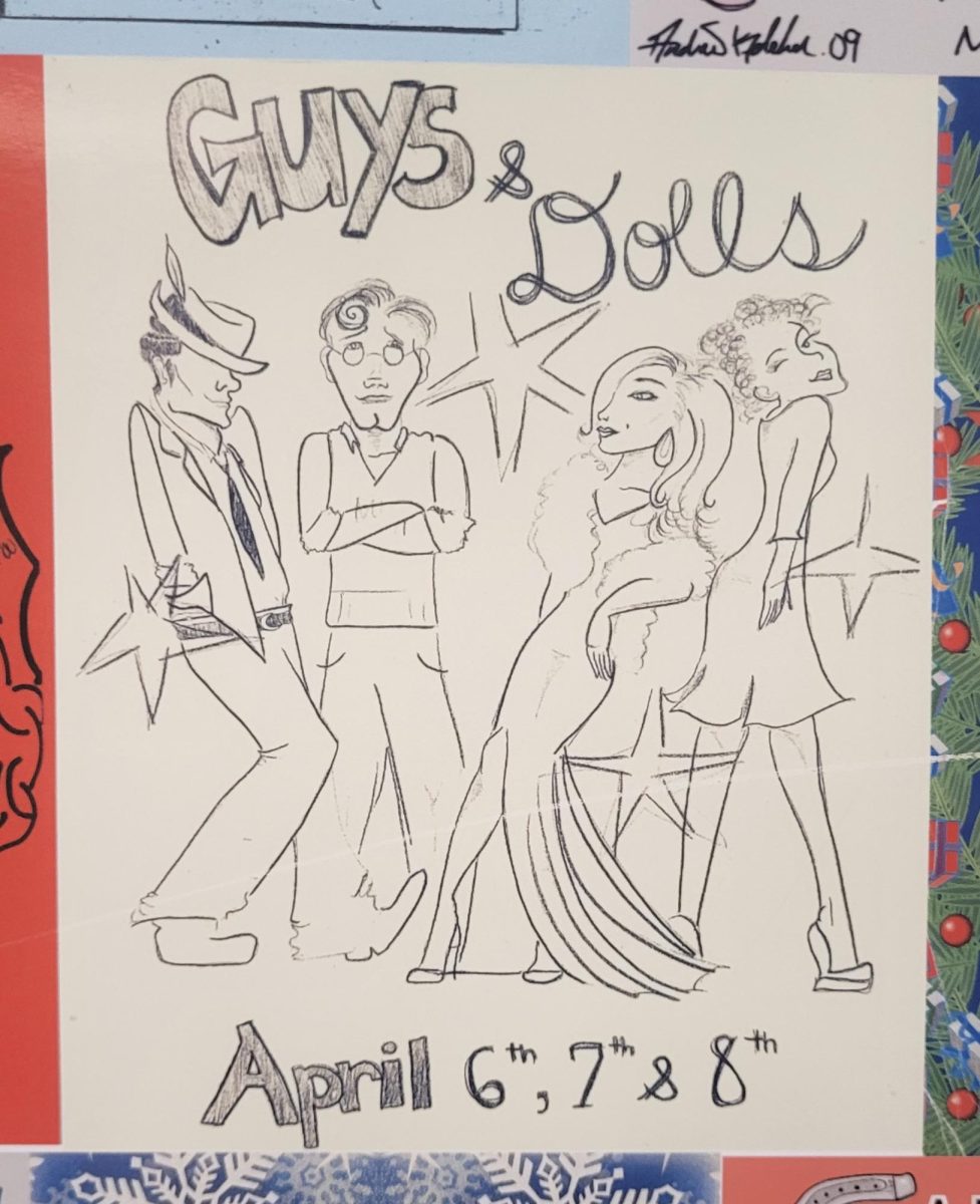 Promotional for the Theatre Guild’s first musical, Guys and Dolls. 
