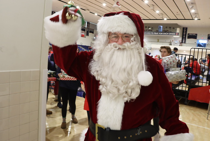 Santa at Student Alumni Association Christmas Gift Wrapping event, December 14, 2024
